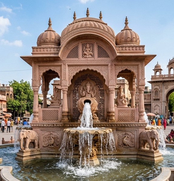 Outdoor Public Fountain
